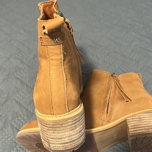 TOMS Suede Block Heel Booties - Picture 3 of 4